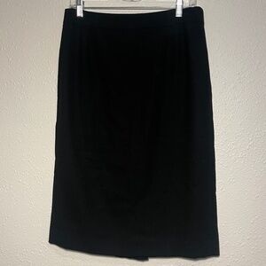J Crew, Black, Wool No. 2 Pencil Skirt, Size 10